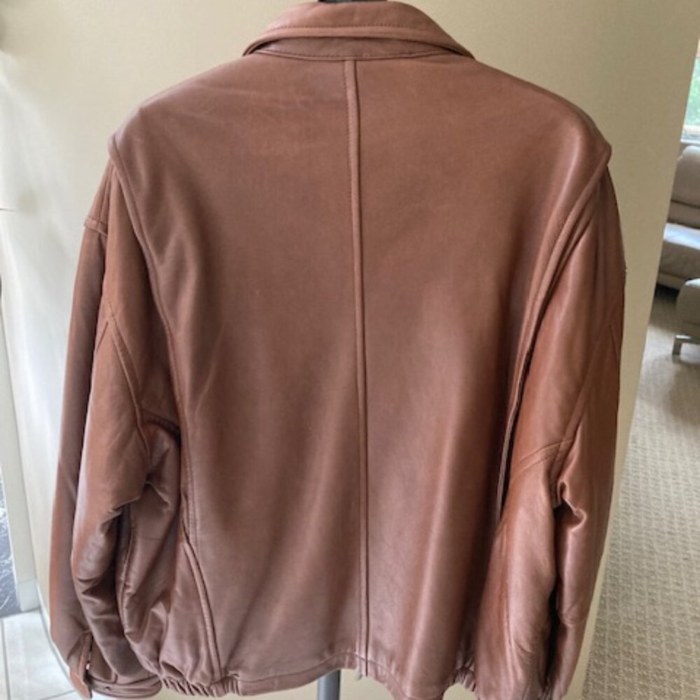 Kenneth Cole Men's Vintage Leather Jacket, Size large - Picture 3 of 6